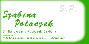 szabina poloczek business card